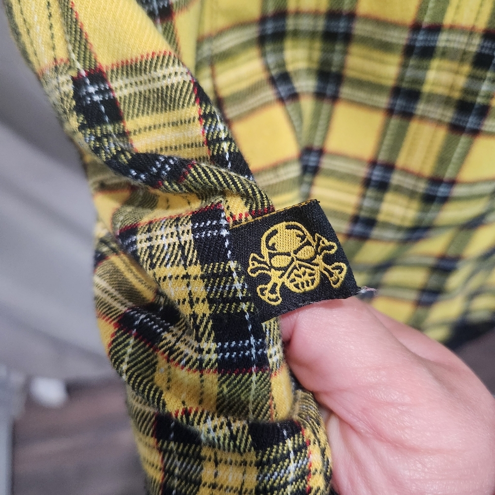 TRIPP NYC Vintage 90s Yellow Plaid Grunge Schoolgirl Dress - Picture 12 of 14